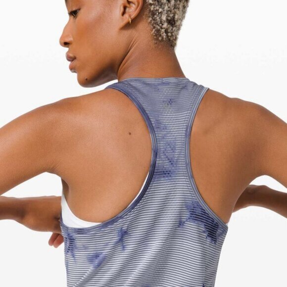 Lululemon Swiftly Tech Tank 2.0 *Wash In Shibori Stripe Midnight Orchid Size 8 - Picture 3 of 8